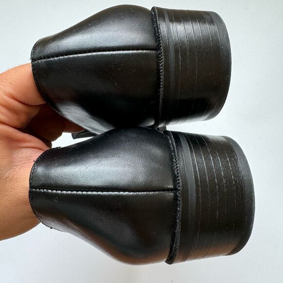 Mootsies Tootsies Fisherman Black Leather Strappy Slip On Size 9 Cut Out Grunge - Picture 7 of 9